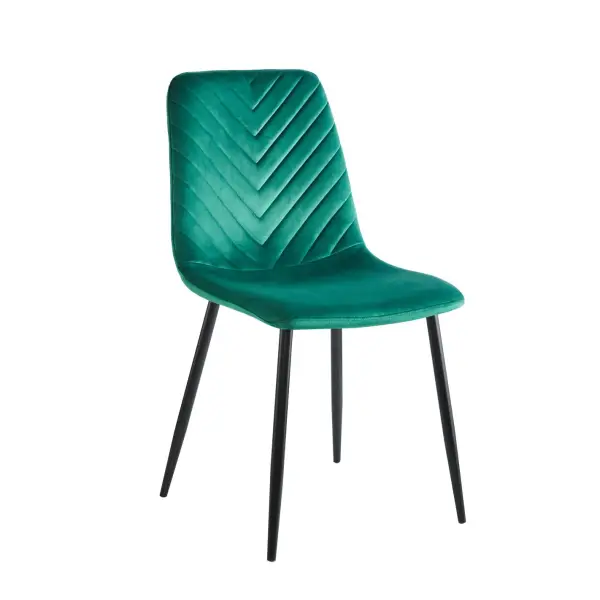 Krzesło tapicerowane zielony nogi czarny K5-FX
